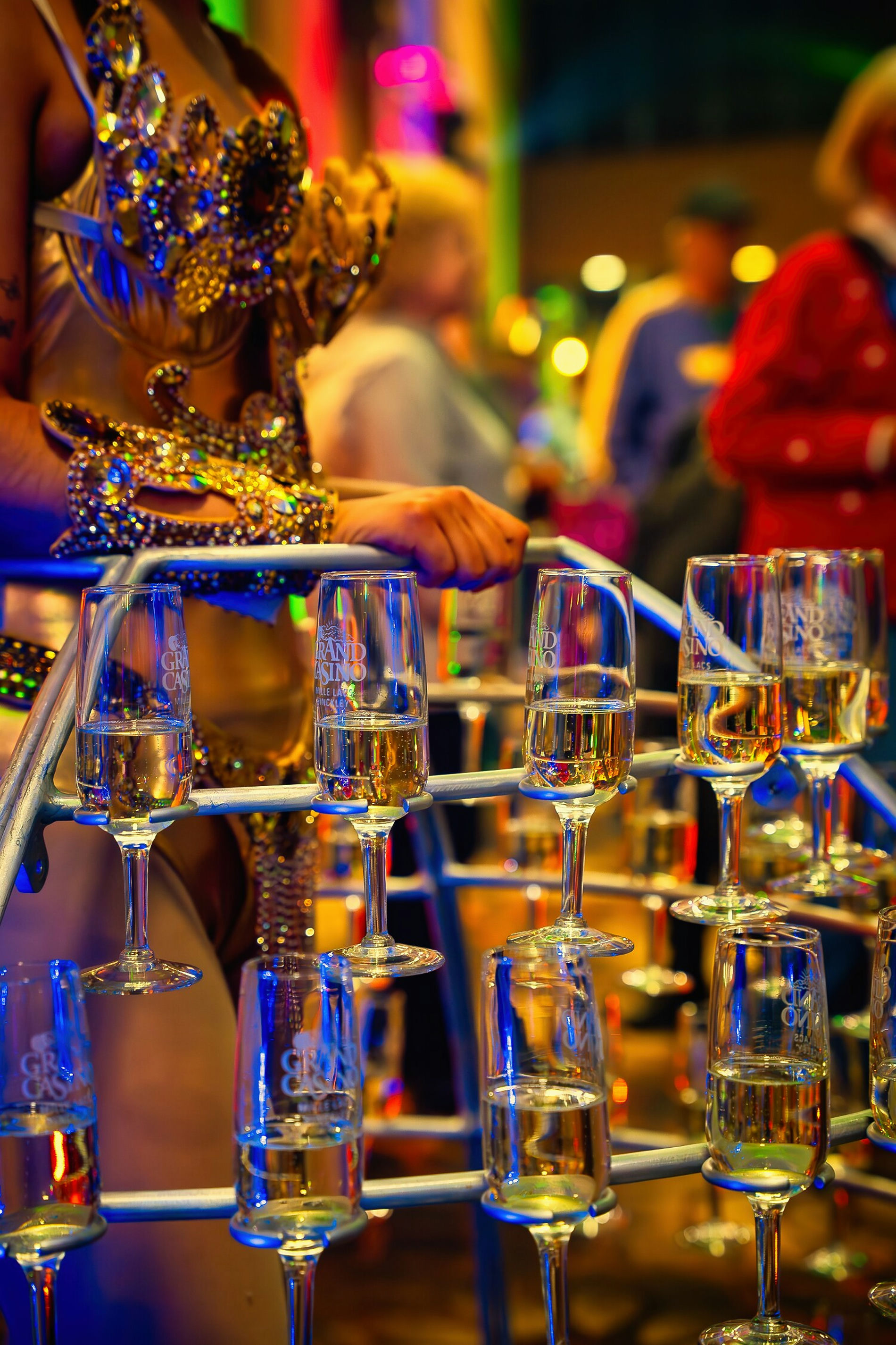 Rio Carnival themed VIP catering display for 5-day New Year's Eve casino celebration, Grand Casino Hinckley