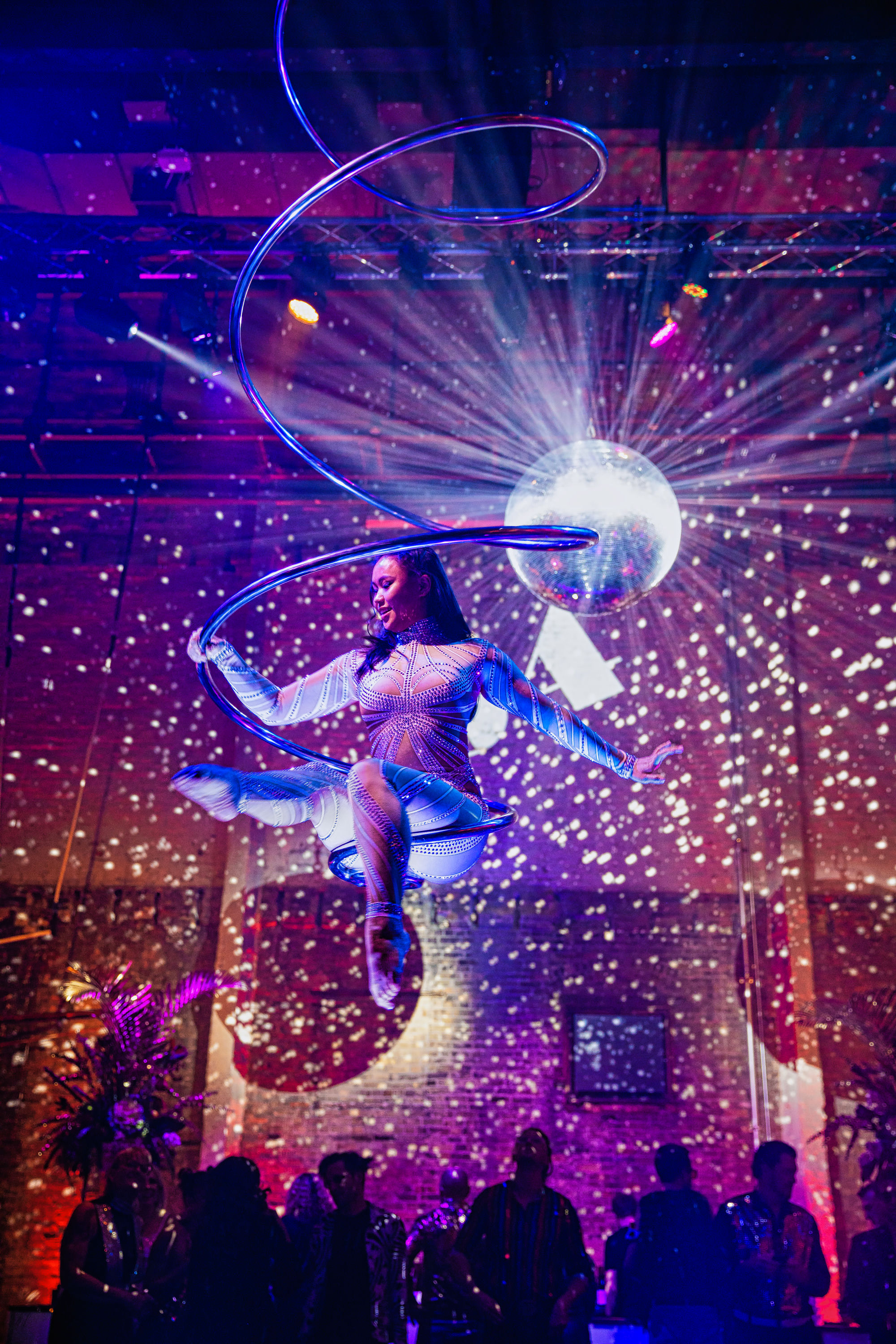 40-foot red carpet arrival with paparazzi performers at Studio 54 themed 50th birthday, immersive guest experience