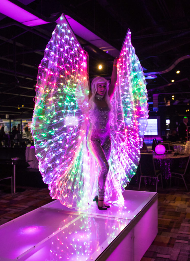 LED Wing Dancer- Enticing Entertainment- Vikings Holiday Party